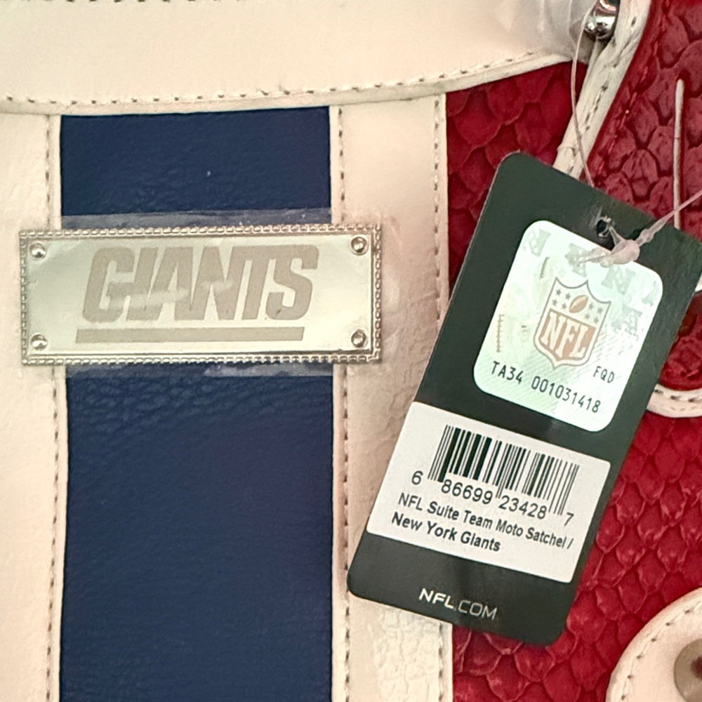 Nikki Chu x NFL Suite Team Limited Edition NY Giants Moto Satchel - Picture 2 of 8